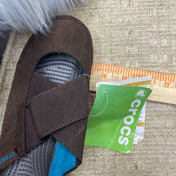 NEW CROCS Size 4 Edie Mules Women's Mahogany Shoes - Picture 10 of 11